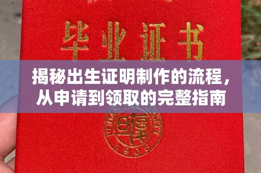米易揭秘出生证明制作的流程，从申请到领取的完整指南