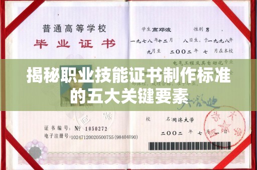 米易揭秘职业技能证书制作标准的五大关键要素