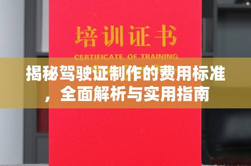 米易揭秘驾驶证制作的费用标准，全面解析与实用指南