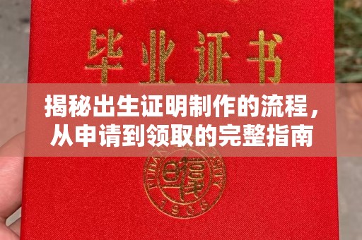 米易揭秘出生证明制作的流程，从申请到领取的完整指南